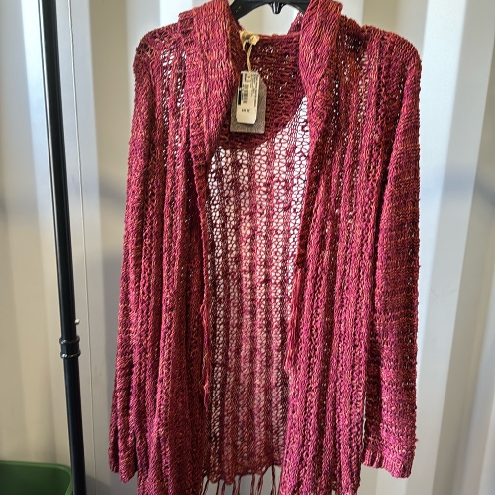 Hem & thread fringe cardigan